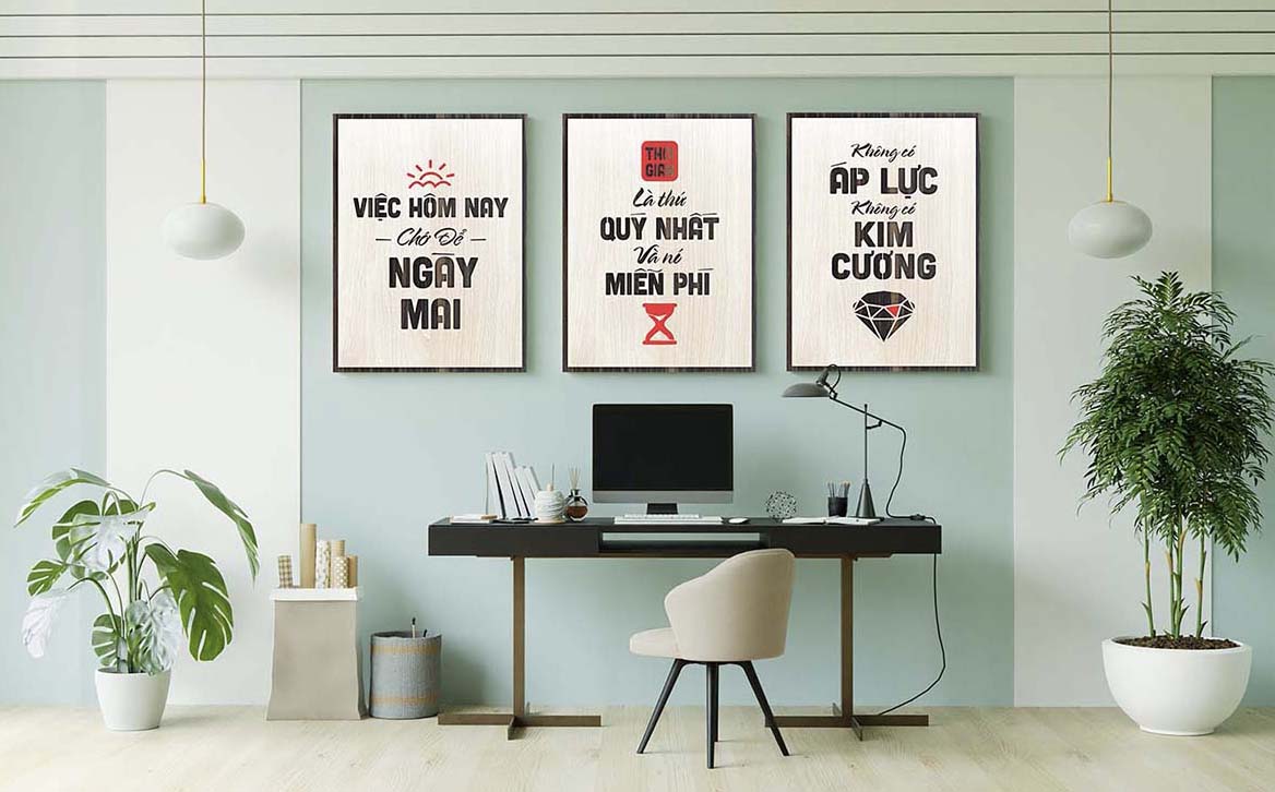 cách trang trí góc công sở đẹp