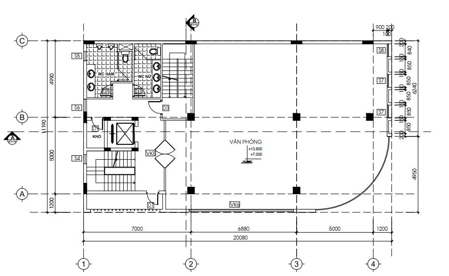 Bản vẽ mặt bằng Toà nhà Quốc Bảo