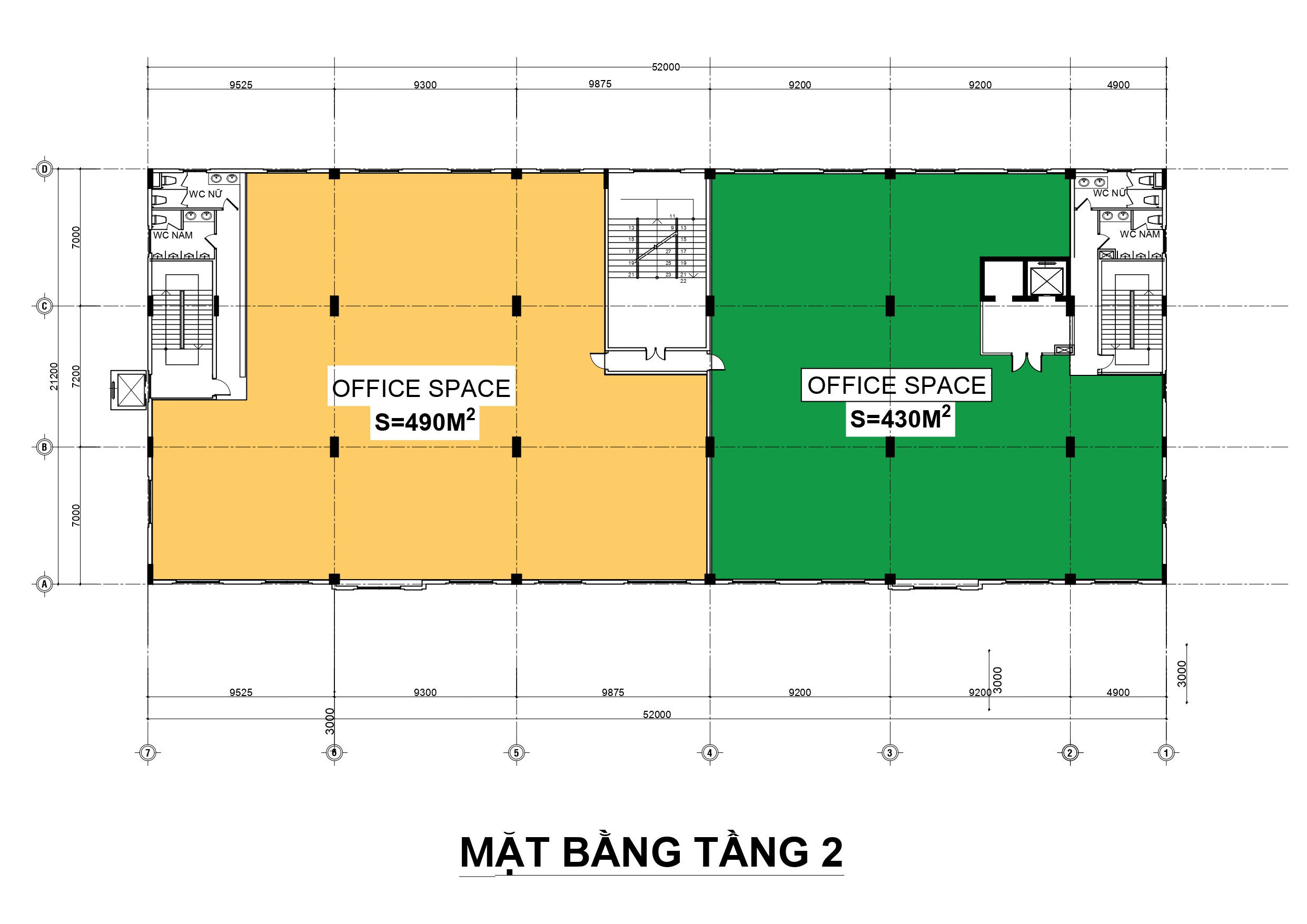 Mặt bằng layout tầng 2 tòa nhà Nicolas Building - Nguyễn Hữu Thọ