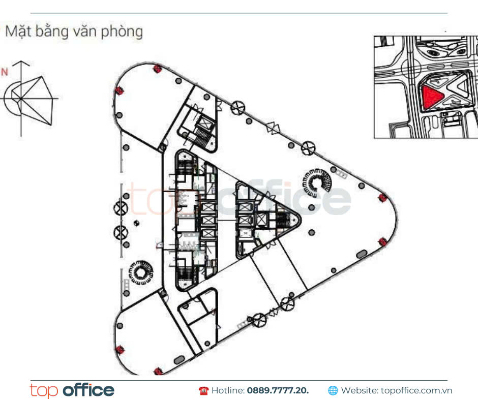 Mặt bằng điển hình Toà nhà Viettel TechHub Đà Nẵng