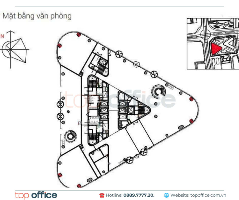 Mặt bằng điển hình Toà nhà Viettel TechHub Đà Nẵng